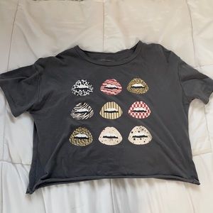 lip shirt from target, size xs, can fit M/L